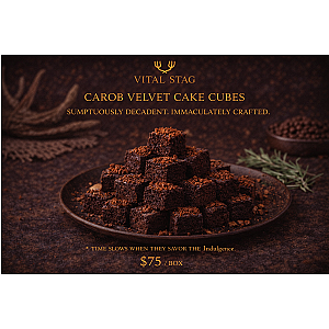 Carob Velvet Cake Cubes